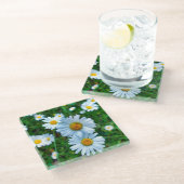 Ox-Eye Daisies Glasuntersetzer (Schrägansicht)