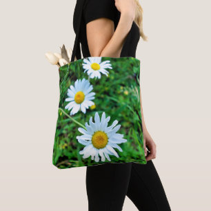 OX-Eye-Daisy auf der gesamten Print-Tasche Tasche