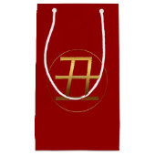 OX Jahr 2021 Gold Prägung Symbol S Geschenktasche Kleine Geschenktüte (Vorderseite)