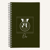 Ox Zodiac Notebook - Ushi Geometric Animal Journal Notizblock (Vorderseite)