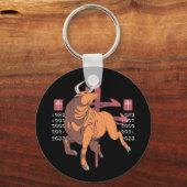 Ox Zodiac Sign Design Schlüsselanhänger (Vorderseite)