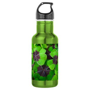 Oxalis-Blätter - Rot und Grün Edelstahlflasche