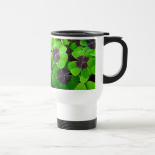 Oxalis-Blätter - Rot und Grün Reisebecher
