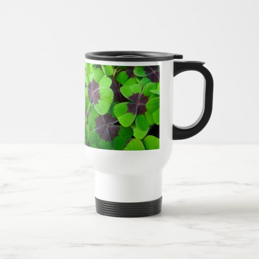 Oxalis-Blätter - Rot und Grün Reisebecher (Rechts)
