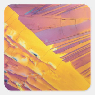 Oxalische Säure-Kristalle Quadratischer Aufkleber