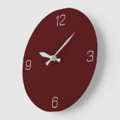 Oxblood Red 4A0000 Farbe mit der Option "Name hinz Große Wanduhr (Winkel)