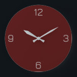 Oxblood Red 4A0000 Farbe mit der Option "Name hinz Große Wanduhr<br><div class="desc">Fügen Sie einen Namen, Initialen oder Text hinzu, oder behielt Sie die Farbe alleine. Farbkoordinaten mit anderen Elementen des Ladens basierend auf dem Namen und dem HEX-Code (sechsstellige Hex-Triole). Verwenden Sie diesen Code, um andere Elemente zu mischen, zu ergänzen und anzupassen, um diese zu ergänzen oder um anderen Auflistungen hinzuzufügen....</div>