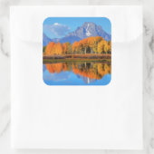 Oxbow Bend Sunrise Quadratischer Aufkleber (Tasche)
