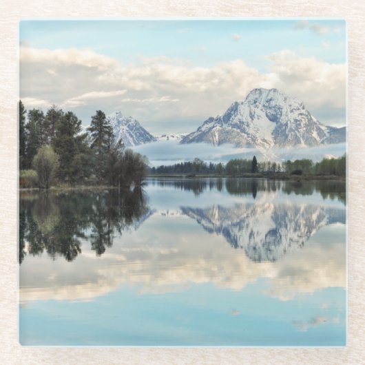 Oxbow Biegungs-Reflexion Glasuntersetzer (Vorderseite)