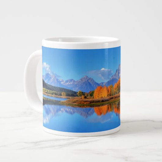 Oxbow Biegungs-Sonnenaufgang Jumbo-Tasse (Vorderseite Links)