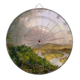 Oxbow River Seen vom Berg Holyoke, Massachusetts Dartscheibe