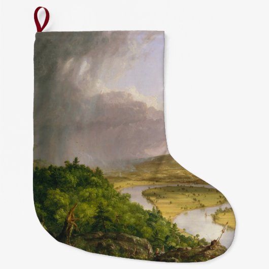 Oxbow River Seen vom Berg Holyoke, Massachusetts Großer Weihnachtsstrumpf (Vorderseite)