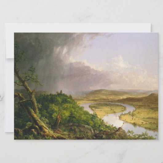 Oxbow River Seen vom Berg Holyoke, Massachusetts Karte (Vorderseite)