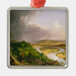 Oxbow River Seen vom Berg Holyoke, Massachusetts Ornament Aus Metall