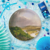 Oxbow River Seen vom Berg Holyoke, Massachusetts Pappteller (Party)