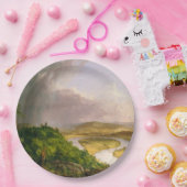 Oxbow River Seen vom Berg Holyoke, Massachusetts Pappteller (Party)