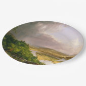 Oxbow River Seen vom Berg Holyoke, Massachusetts Pappteller (Schrägansicht)