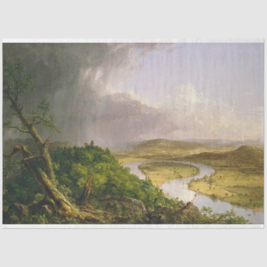 Oxbow River Seen vom Berg Holyoke, Massachusetts Seidenpapier (Vorderseite)