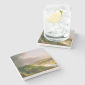 Oxbow River Seen vom Berg Holyoke, Massachusetts Steinuntersetzer (Seitenansicht)