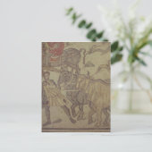 Oxen mit Wassertransport, römisches Mosaik Postkarte (Stehend Vorderseite)