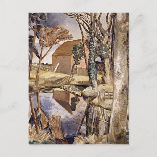Oxenbridge Pond, berühmtes Kunstwerk von Paul Nash Postkarte (Vorderseite)