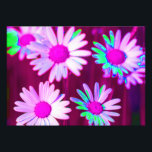 Oxeye Daisy Meadow Pop Art Style Fotodruck<br><div class="desc">Sommerliche Ochsenaugen-Blume. Wilde Wiese. Digital manipulierte Blumenfotografie,  um sie anders erscheinen zu lassen. Pop Art Style.</div>