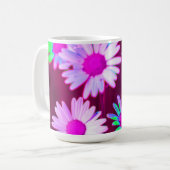 Oxeye Daisy Meadow Pop Art Style Kaffeetasse (Vorderseite Links)