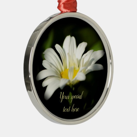Oxeye Daisy Premier Round Ornament Aus Metall (Rechts)