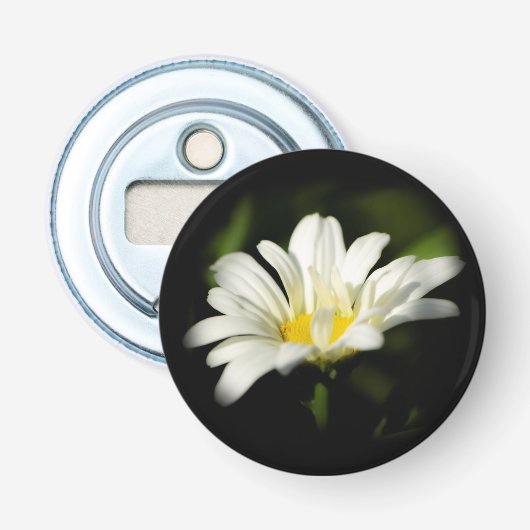 Oxeye Daisy Round Bottle Opener Flaschenöffner (Vorderseite)