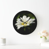 Oxeye Daisy Round Clock Große Wanduhr (Zuhause)