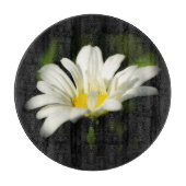 Oxeye Daisy Round Glass Cutting Board Schneidebrett (Vorderseite)
