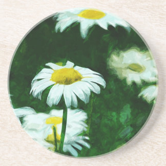 Oxeye White Daisies Abstrakter Impressionismus Getränkeuntersetzer