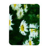 Oxeye White Daisies Abstrakter Impressionismus Magnet (Vertikal)