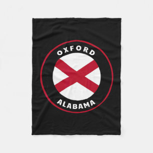 Oxford Alabama Al Staatsflagge Abzeichen Urlaub Fleecedecke
