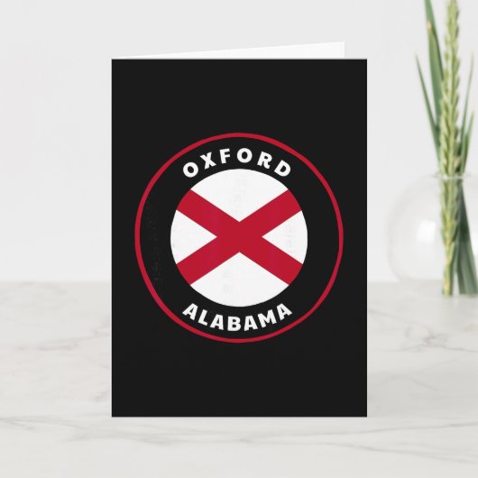Oxford Alama Al State Flag Dge Vacation Karte (Vorderseite)