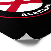 Oxford Alama Al State Flag Dge Vacation  Poster (Ecke)