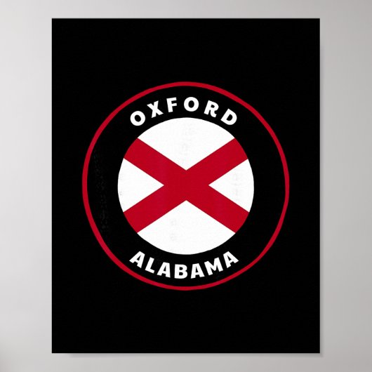 Oxford Alama Al State Flag Dge Vacation  Poster (Vorne)