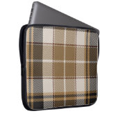 Oxford Black und Tan Kariert Laptopschutzhülle (Vorne Rechts)