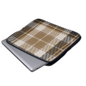 Oxford Black und Tan Kariert Laptopschutzhülle (Vorne Knopf)