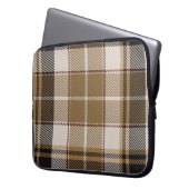 Oxford Black und Tan Kariert Laptopschutzhülle (Vorderseite Links)