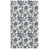 Oxford Blue Flowers in Cream Leinwand Tischdecke (Vorderseite)