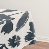 Oxford Blue Flowers in Cream Leinwand Tischdecke (Beispiel)