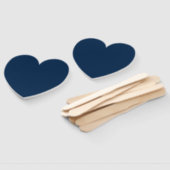 Oxford Blue Heart Shaped Fans - Anpassbar Fächer (Non-assembled)