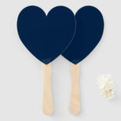 Oxford Blue Heart Shaped Fans - Anpassbar Fächer (Vorne und Hinten)