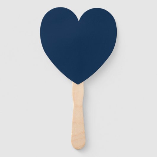 Oxford Blue Heart Shaped Fans - Anpassbar Fächer (Vorderseite)