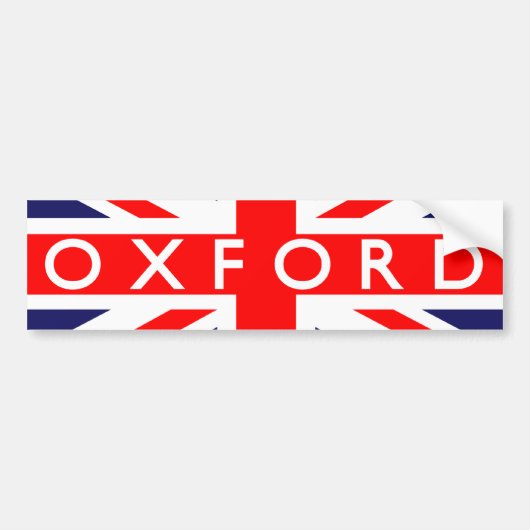 Oxford: Britische Flagge Autoaufkleber (Vorne)