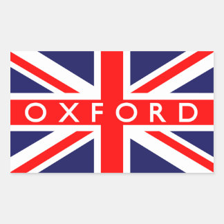 Oxford: Britische Flagge Rechteckiger Aufkleber