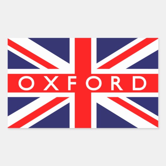 Oxford: Britische Flagge Rechteckiger Aufkleber (Vorderseite)
