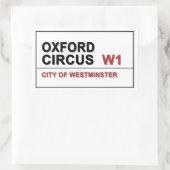 Oxford Circus Rechteckiger Aufkleber (Tasche)