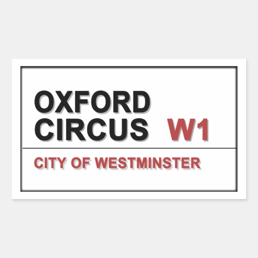 Oxford Circus Rechteckiger Aufkleber (Vorderseite)